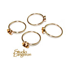 14K Yellow solid gold blank ring with bezel cup 6 mm size 4 - 10, Base ring, Solid gold ring, bezel cup, Jewelry making, Setting - 1 piece