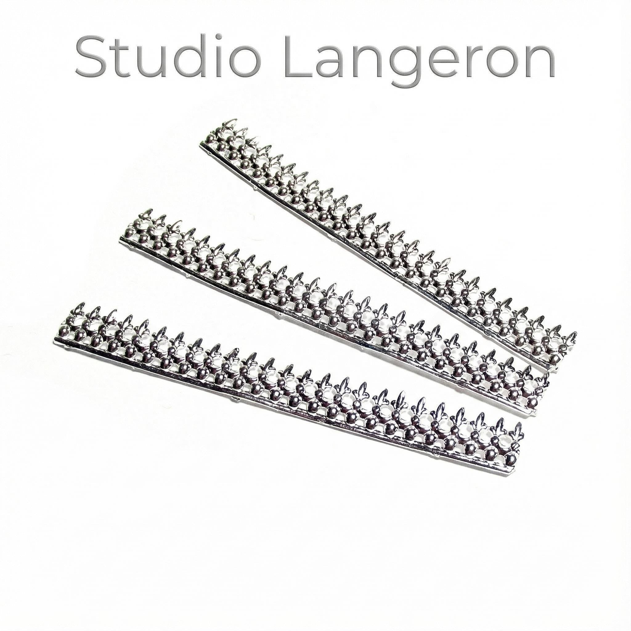 999 Fine silver Casted Bezel wire size 6.8x0.75 cm (2.7 inch), Gallery wire, Setting silver, Gallery pattern, Jewelry making - 1 piece