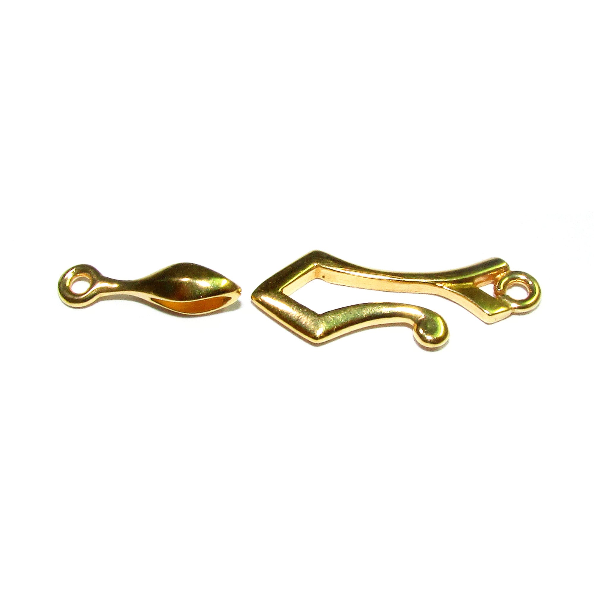 14K Yellow Gold filled Hook Eye Large Clasp, Gold Filled, Hook Eye clasp, Clasp findings, Jewelry making, Gold Filled clasp - 1 piece