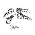 925 Sterling silver decorative Pendant Bails with button, Silver Bail, Bail silver, Bail finding, bail for pendant, Jewelry making - 1 piece