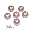 11 mm Lilac pearls half-drilled Cabochon, Natural Pearl, Lilac pearls Gemstone, Round pearl, Jewelry making, ring, earrings - 1 piece