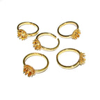 14K Yellow gold filled open blank ring with bezel cup 6 mm, base ring, setting, bezel cup, jewelry making, ring gold filled - 1 piece