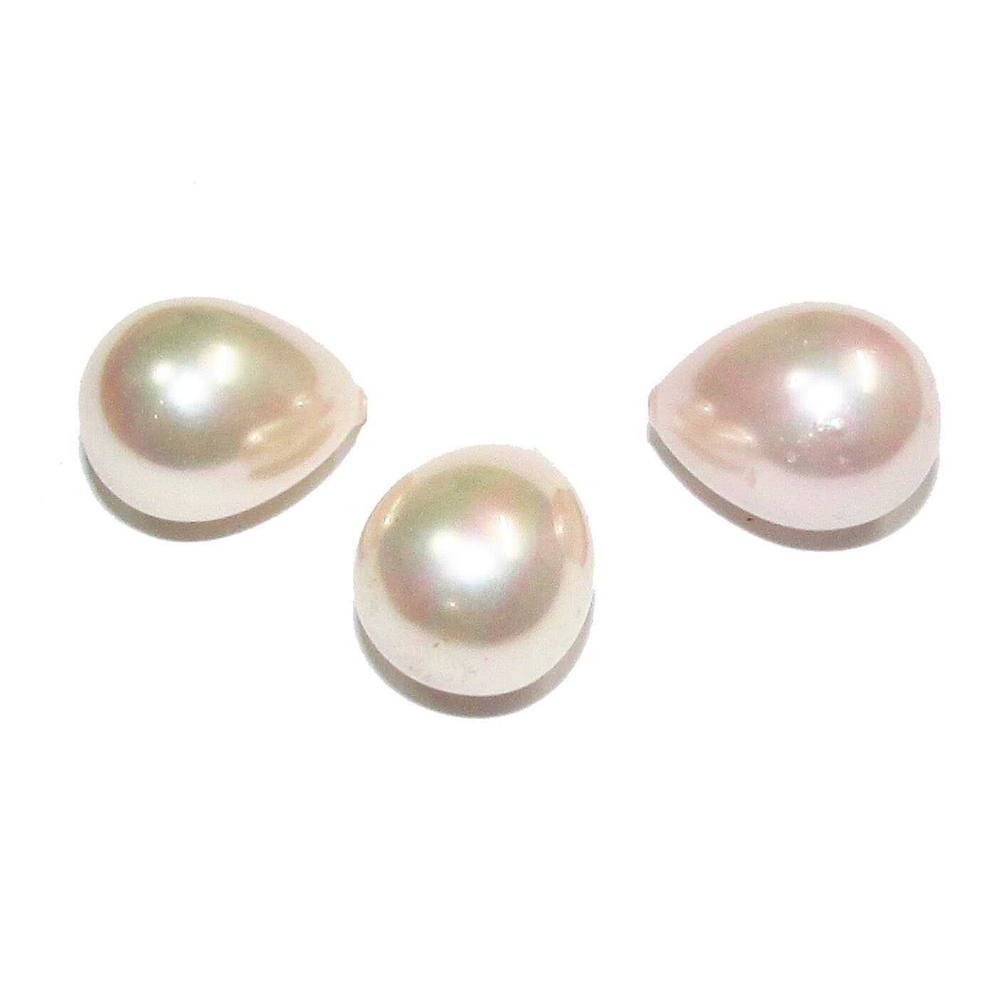 Natural Sea shell pearl Teardrop half drilled Beads size 16x12 mm, Natural shell pearl Matching Half Drilled Beads, Jewelry making - 1 piece