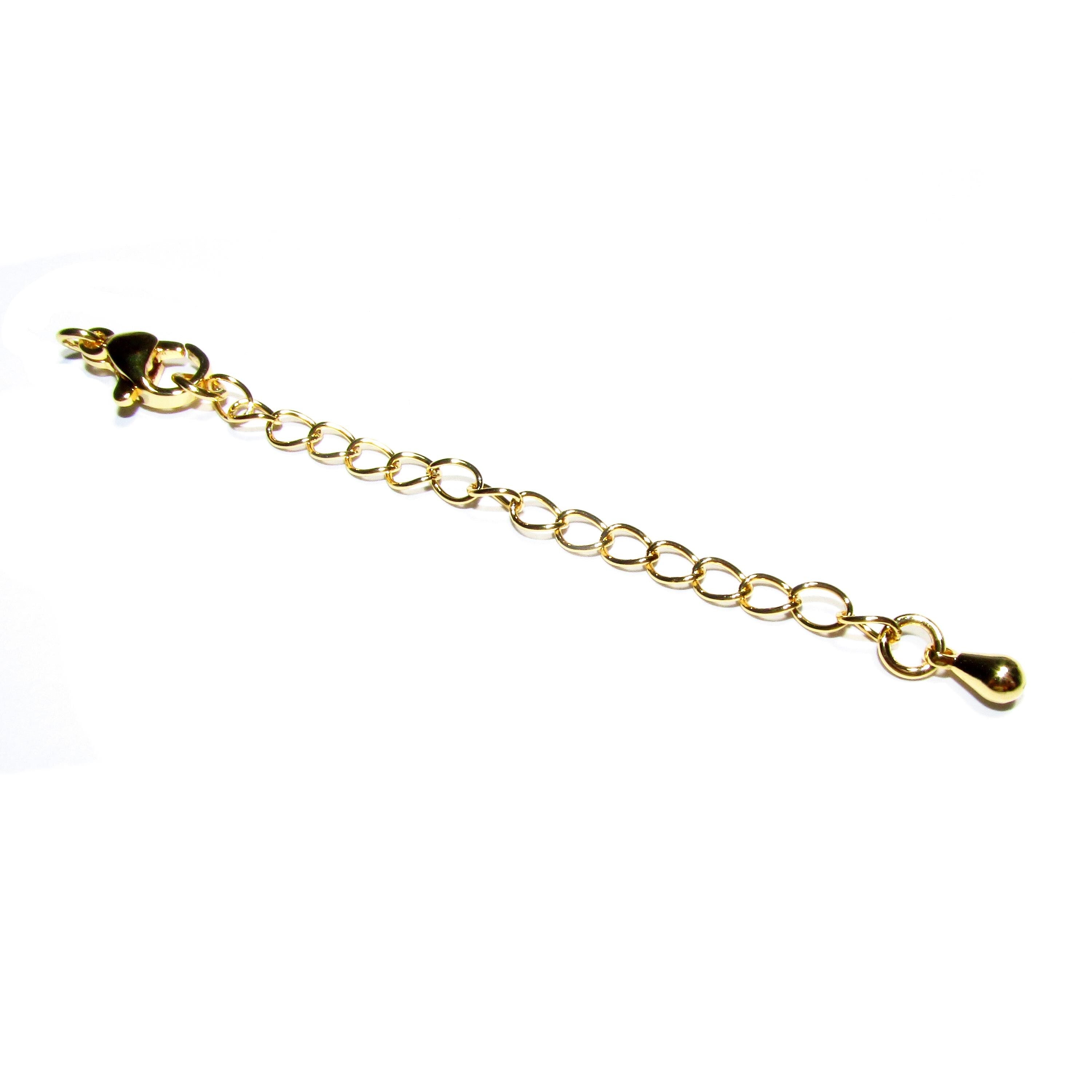14K Gold Filled Extension Chain size 5cm, oval chain 6.0x4.0mm, lobster clasp 10mm - 1 piece