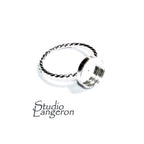 925 sterling silver twisted blank ring with bezel cup 10 mm size 4, 5, 6, 7, 8, 9, 10, 11, bezel cup, base ring, Jewelry making - 1 piece