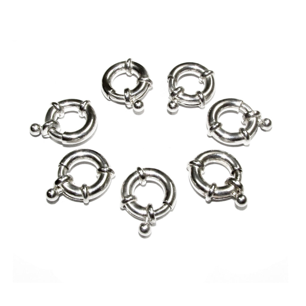 925 Sterling Silver Spring ring Clasps sizes 12 mm, Spring ring clasp, Jewelry making, Sterling silver, 925 Silver clasp, Clasp - 1 piece