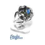 Labradorite ring 925 sterling silver handmade size 7, single copy, Silver ring, natural Labradorite, Statement ring, Handmade ring