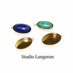 14K Yellow solid gold Oval Bezel Cup size 6x8, 8x10, 10x12, 10x14mm, Oval Bezel cup, Jewelry making, Solid gold bezel cups - 1 piece