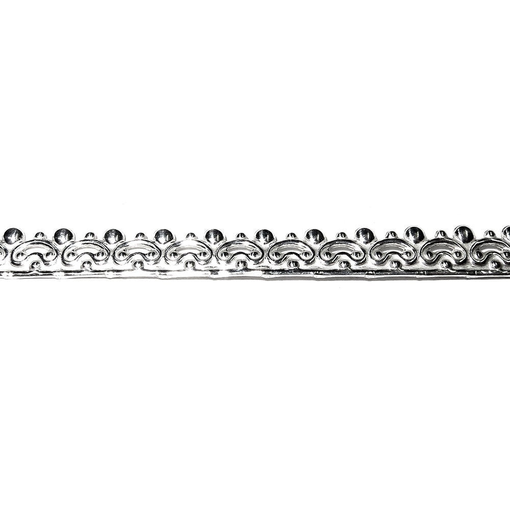 935 Argentium Silver Gallery wire 1291H, Gallery ribbon, Gallery pattern, Argentium silver, Jewelry making, Setting - 4 inch (10 cm)