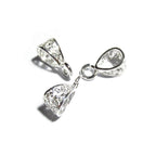 925 Sterling silver delicate filigree Pendant Bails with hook, Bail with hook, sterling silver Bail, Bail finding, Jewelry making - 1 piece