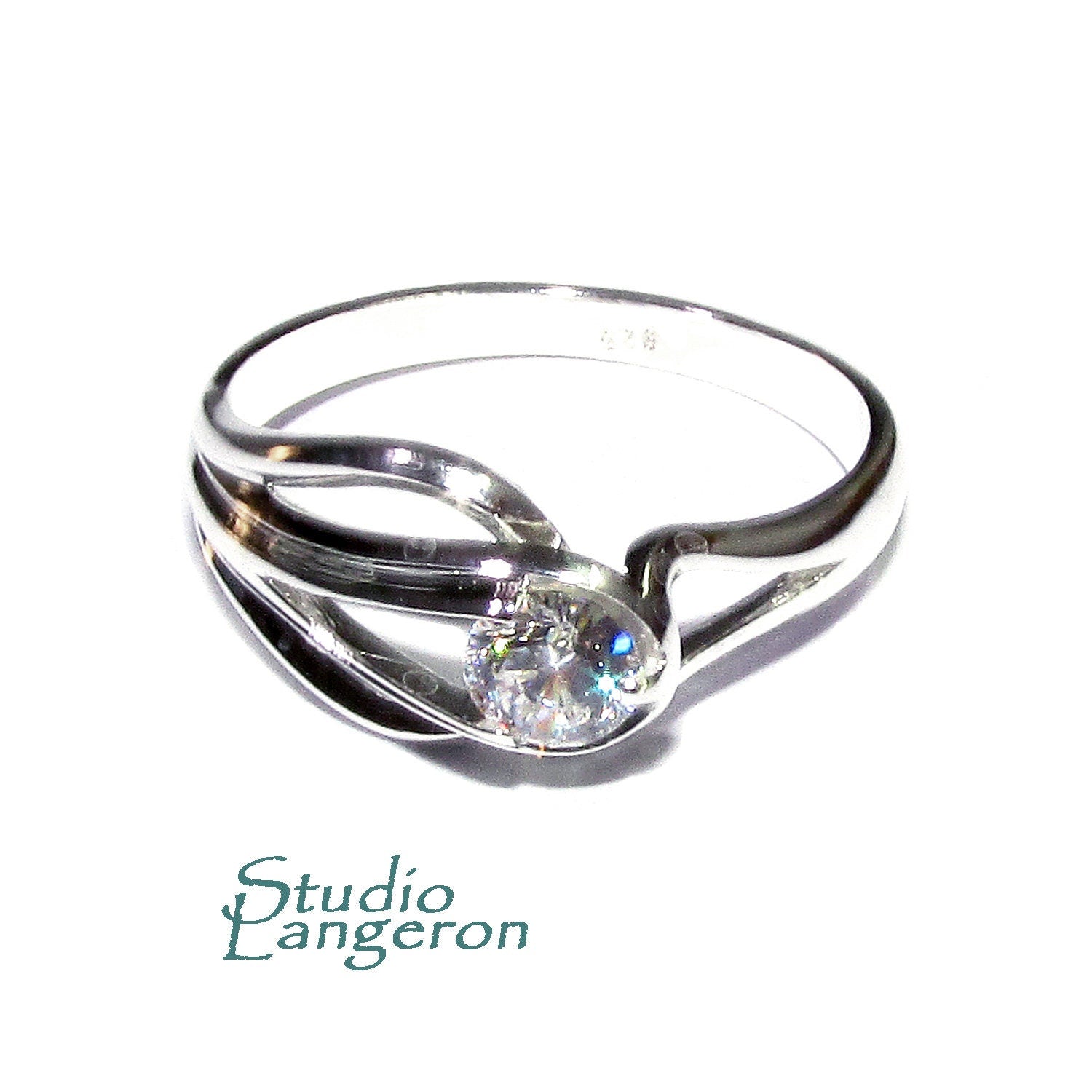 White topaz ring 925 sterling silver size 7, Handmade ring, single copy, sterling silver, White topaz ring, silver ring, Gift ring