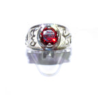 Statement Garnet ring 925 sterling silver size 8, Handmade ring, single copy, sterling silver, Garnet ring,  silver ring, red gemstone