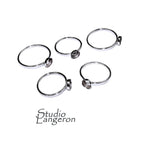 925 sterling silver blank ring with bezel cup 4mm size 4, 5, 6, 7, 8, 9, 10, 11, silver ring, bezel cup, base ring, Jewelry making - 1 piece