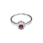 Garnet ring 925 sterling silver size 8 1/2, handmade ring, single copy, sterling silver, Garnet, 925 silver ring, gemstone, Gift ring