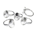 925 sterling silver blank ring with oval bezel cup 10x14mm size 4 - 11, setting, bezel cup, base ring, Jewelry making, Silver ring - 1 piece