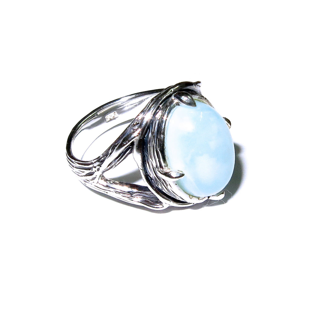 Statement Natural white opal ring 925 sterling silver size 7, Handmade ring, single copy, sterling silver, White opal, silver ring, gemstone