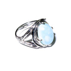 Statement Natural white opal ring 925 sterling silver size 7, Handmade ring, single copy, sterling silver, White opal, silver ring, gemstone