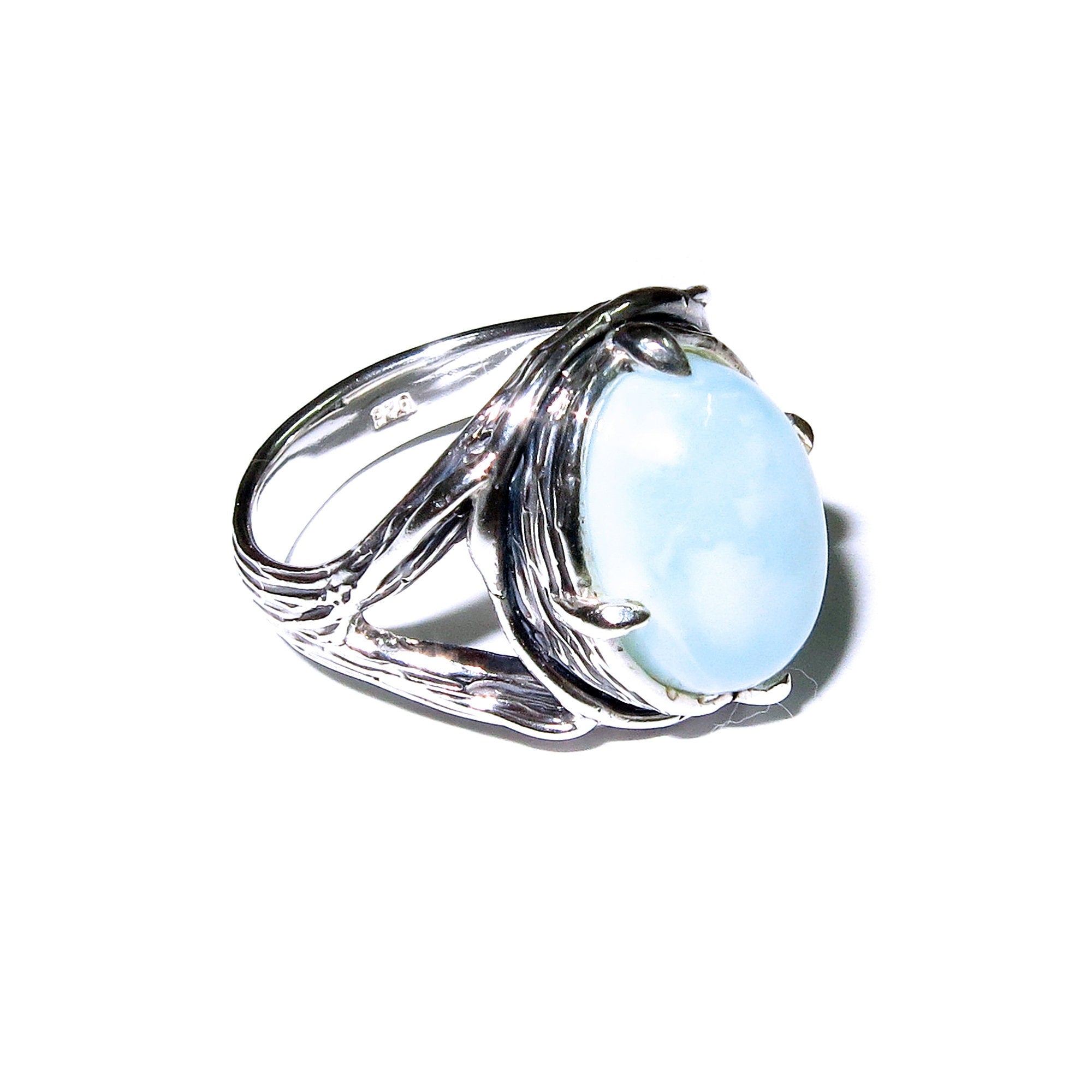 Statement Natural white opal ring 925 sterling silver size 7, Handmade ring, single copy, sterling silver, White opal, silver ring, gemstone