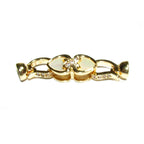 14K Yellow Gold filled Hook Eye Clasps Large with mother of pearl, Gold Filled Hook Eye clasp, Jewelry making, Gold Filled clasp - 1 piece