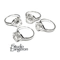 8 mm 925 sterling silver blank ring with bezel cup size 5, 6, 7, 8, 9, silver ring, bezel cup, base ring, Jewelry making, setting - 1 piece