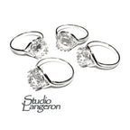 8 mm 925 sterling silver blank ring with bezel cup size 5, 6, 7, 8, 9, silver ring, bezel cup, base ring, Jewelry making, setting - 1 piece