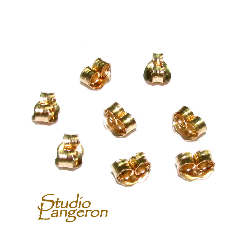 10 pcs (5 pair) 14K Gold Filled Friction Ear Nuts, Butterfly Earring Backs, Earring components, Jewelry making, Yellow gold filled