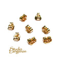 10 pcs (5 pair) 14K Gold Filled Friction Ear Nuts, Butterfly Earring Backs, Earring components, Jewelry making, Yellow gold filled