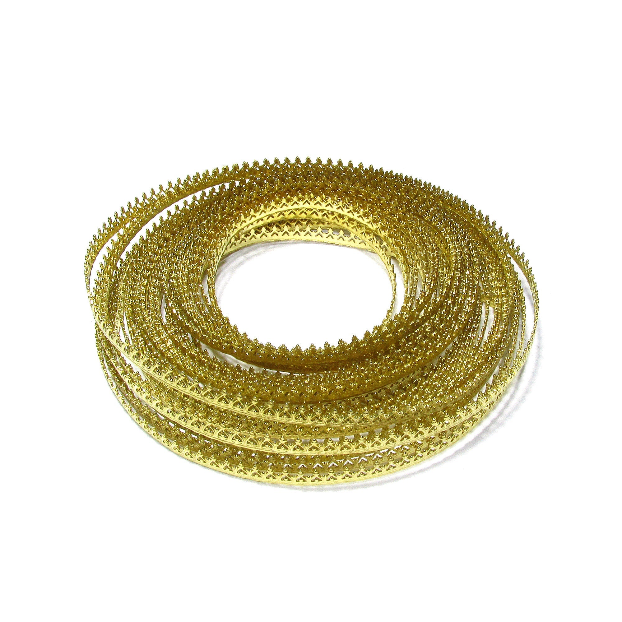 Natural Brass Gallery wire, Brass wire, Gallery pattern, Gallery ribbon, Wire, Jewelry making, Brass findings, Setting - 4 inch (10 cm)