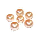 11 mm Peach pearls half-drilled Cabochon, Natural Pearl, Peach pearls Gemstone, Round pearl, Jewelry making, ring, earrings - 1 piece
