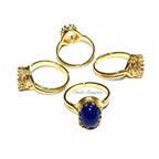 14K Yellow gold filled open blank ring with bezel cup 8x10 mm, base ring, Setting, bezel cup, jewelry making, ring gold filled - 1 piece