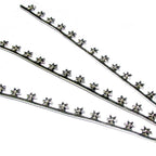 999 Fine silver Casted Bezel wire size 7.0x0.43 cm (2.8 inch), Gallery wire, Setting silver, Gallery pattern, Jewelry making - 1 piece