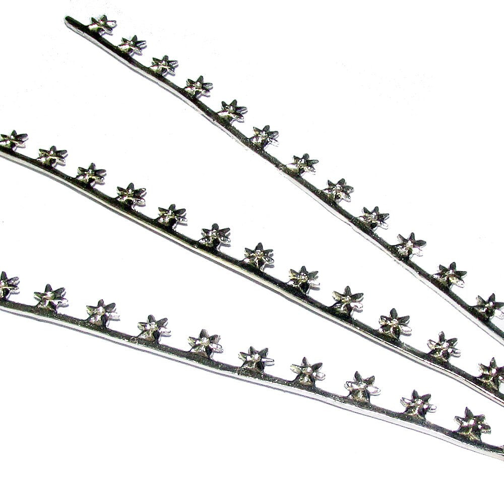 999 Fine silver Casted Bezel wire size 7.0x0.43 cm (2.8 inch), Gallery wire, Setting silver, Gallery pattern, Jewelry making - 1 piece