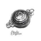 925 Sterling Silver Button Padlock Large Magnetic Clasp, Magnetic clasp, Silver clasp, Large clasp, Silver, Jewelry making - 1 piece