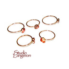 14K Rose gold filled blank ring with bezel cup 5 mm size 4 - 11, Base ring, Rose Gold filled ring, setting, jewelry making - 1 piece