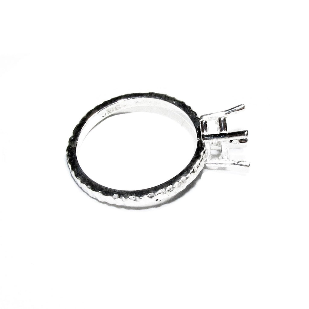 925 sterling silver blank ring with Marquis Prong Setting 5x10mm size 4-11, Jewelry making, base ring, Setting, Prong setting - 1 piece