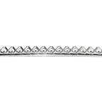 935 Argentium Silver Bezel wire, Gallery wire, Gallery ribbon, Gallery pattern, Jewelry making, Setting, Silver wire - 4 inch (10 cm)