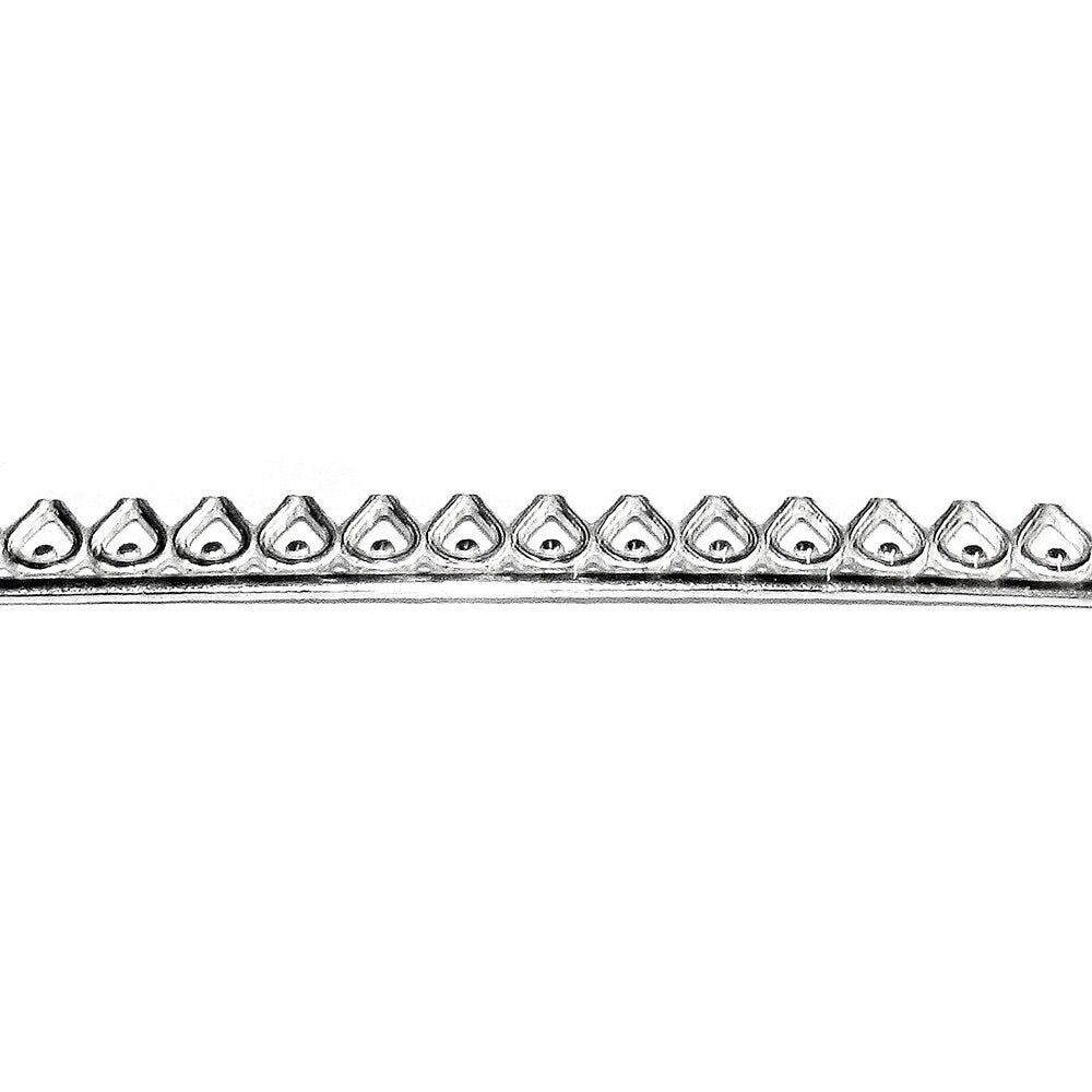935 Argentium Silver Bezel wire, Gallery wire, Gallery ribbon, Gallery pattern, Jewelry making, Setting, Silver wire - 4 inch (10 cm)