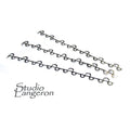 999 Fine silver Casted Bezel wire size 6.5x0.45 cm (2.4 inch), Gallery wire, Setting silver, Gallery pattern, Wire, Jewelry making - 1 piece