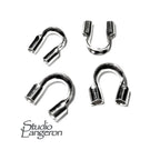 10 pcs 925 sterling silver Cable Wire Protectors size 1.2, 1.5 mm