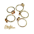 14K Yellow gold filled blank ring with flower bezel cup 8mm size 4 - 11, Base ring, Gold filled ring, Jewelry making, Setting - 1 piece