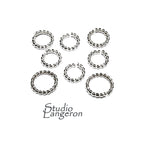 925 Sterling Silver jump Rings twist wire 1.0 mm, Inside Diameter 3.5, 4.0, 5.0 mm, Jump ring, Jewelry making, Rope-Style Ring - 1 piece