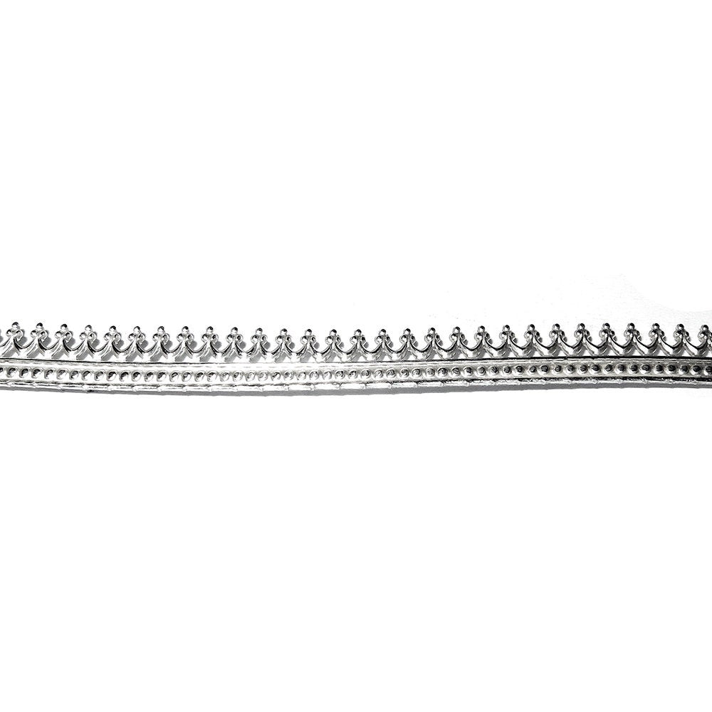 935 Argentium Silver Bezel wire, Gallery wire, Gallery ribbon, Gallery pattern, Argentium silver, Jewelry making, Setting - 4 inch (10 cm)