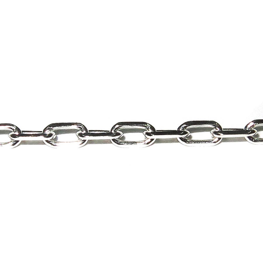 2.0 mm 925 Sterling Silver rectangle cable shiny chain, rectangle chain, silver shiny chain, silver chain, Jewelry making - 1 Ft (30 cm)
