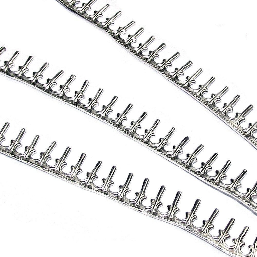 999 Fine silver Casted Bezel wire size 6.0x0.6 cm (2.4 inch), Gallery wire, Setting silver, Gallery pattern, Jewelry making - 1 piece