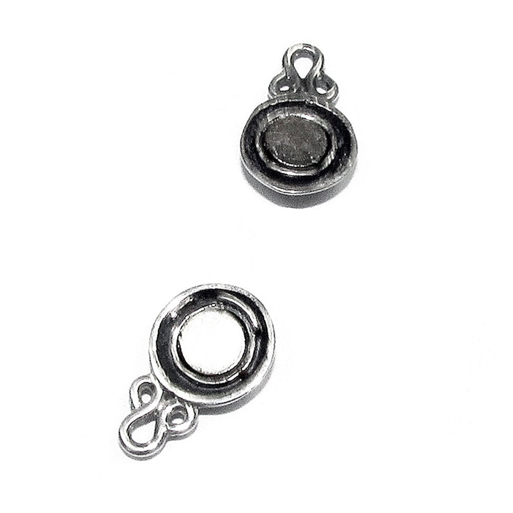 925 Sterling Silver Button Padlock Magnetic Clasp, Magnetic clasp, Silver clasp, Round clasp, Jewelry making, 925 silver clasp - 1 piece