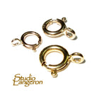 14K Solid Gold Spring Ring Clasp sizes 5, 6, 7, 8 mm, Jewelry making, 14K Gold spring ring clasps, 14K Solid gold, Gold clasp  - 1 piece