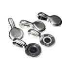 925 Sterling silver large Round Glue-on Flat Pad Pendant Bails, sterling silver Bail, Jewelry making, Bail finding, Glue-on bail - 1 piece
