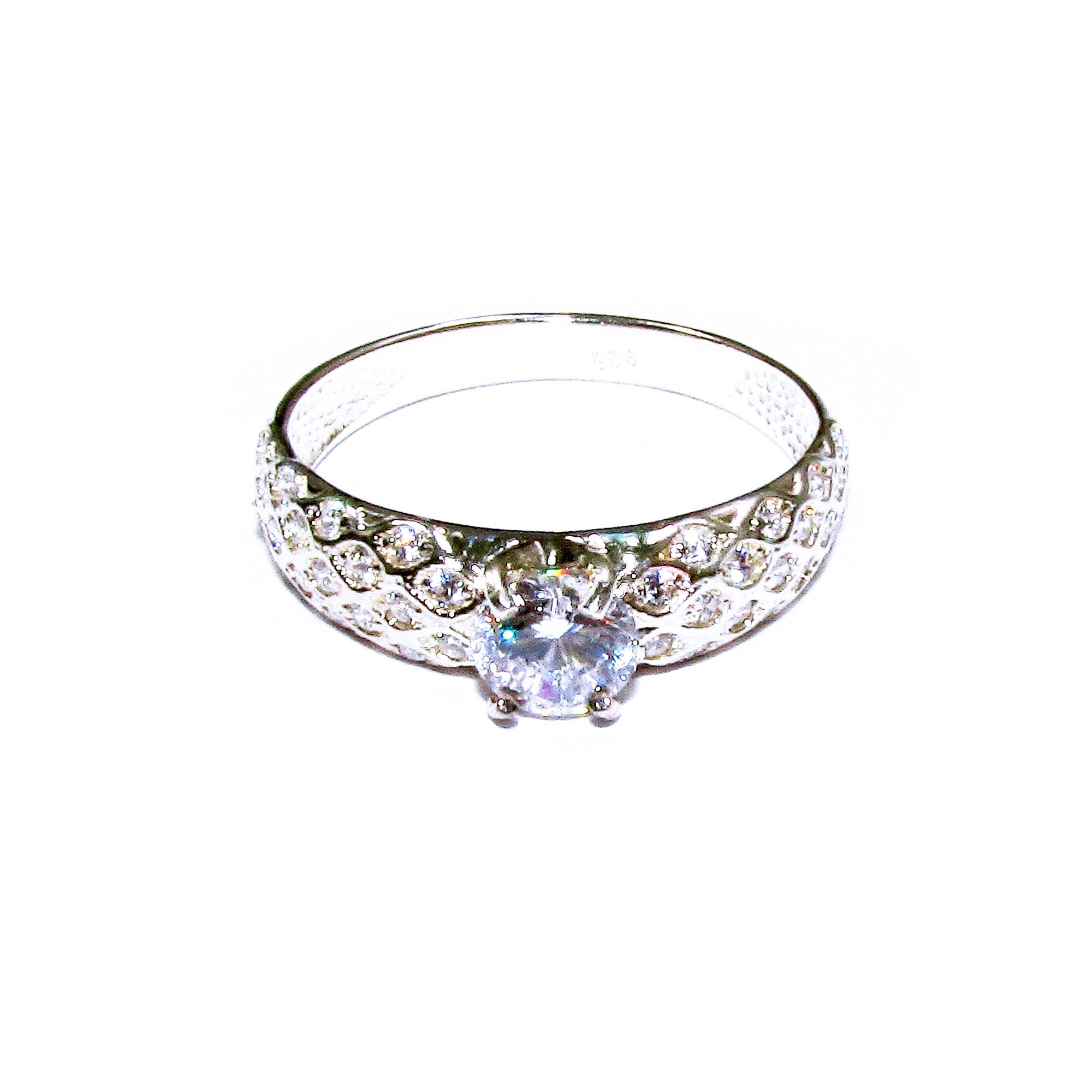 White topaz ring 925 sterling silver size 8 1/2, Handmade ring, single copy, sterling silver, White topaz ring, silver ring, Gift ring