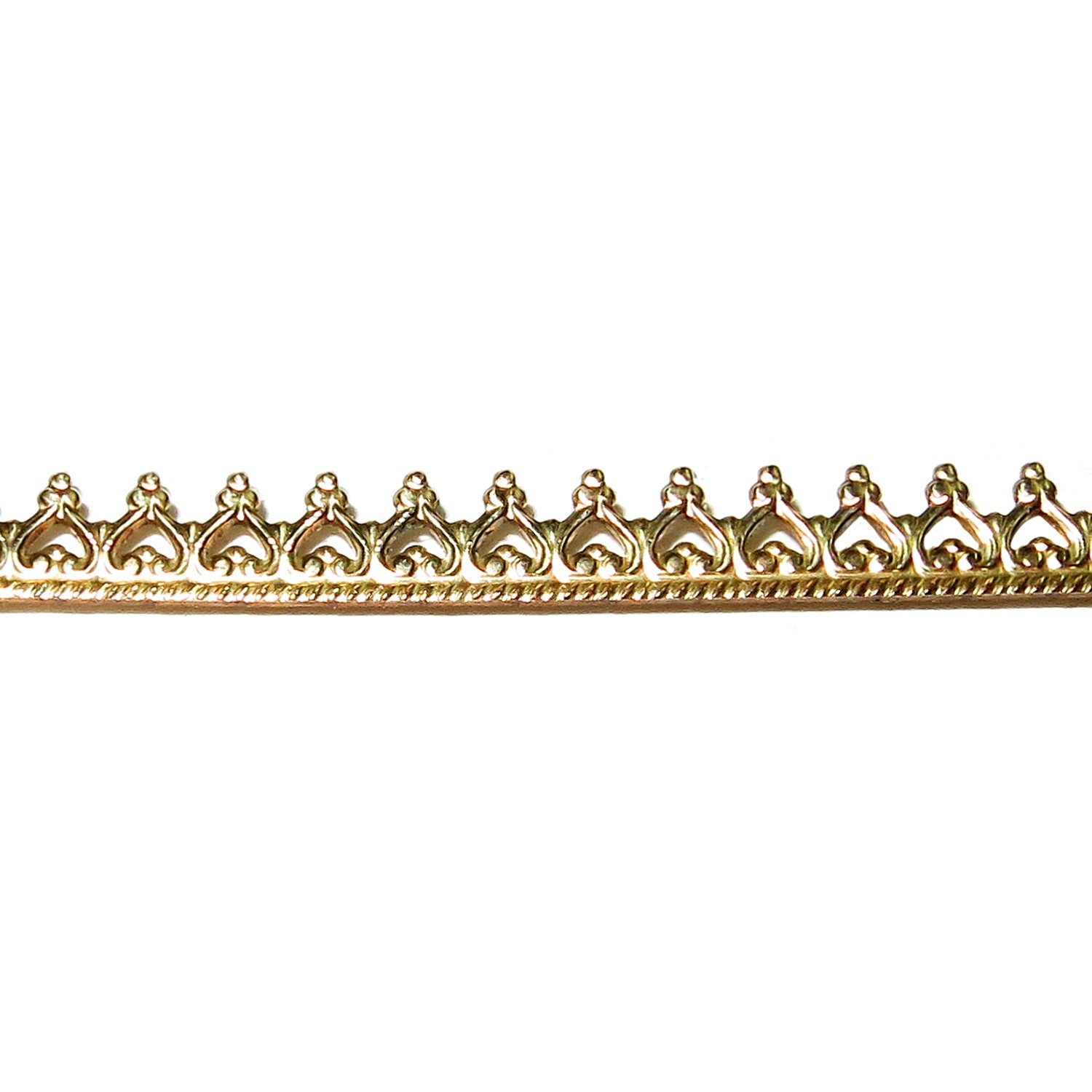 14K Yellow Gold Filled Gallery Wire, Bezel Setting, Jewelry Making (4 inch/10 cm)