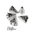 925 Sterling silver Bead Cones, Beading, Jewelry making, Cones, Sterling silver, Lariat, Cone end caps, Silver cone - 1 pair (2 piece)